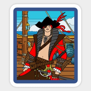 Pirate Pirate Ship Treasure Island Sticker